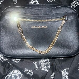 Michael Kors Black Crossbody Bag with Gold Chain